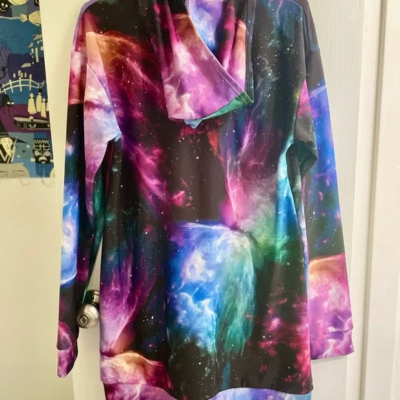 Blackmilk Galaxy Butterfly Hoodie Dress - Picture 6 of 8